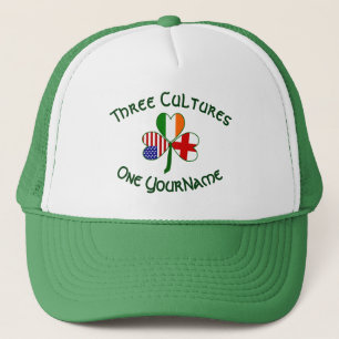 Casquette Angleterre Irlande États-Unis Trèfle Drapeau Perso