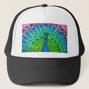 Casquette Animation d'oiseau de paon