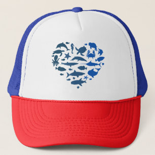 Casquette Animaux de mer du coeur