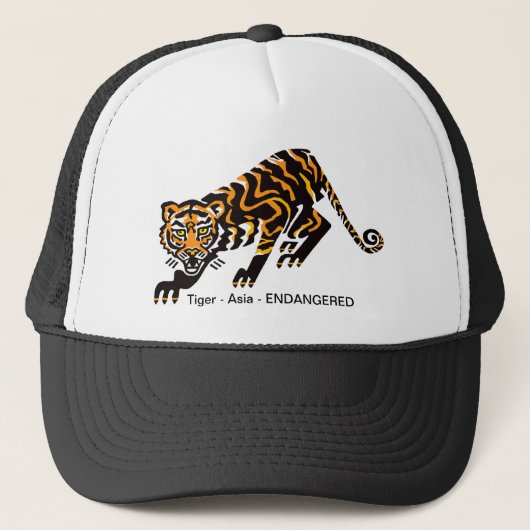 Casquette Animaux en danger - Graphique Cool TIGER - Nature (Devant)