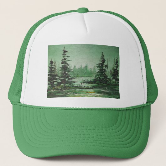 Casquette Ann Hayes Peinture Forêt Verte (Devant)