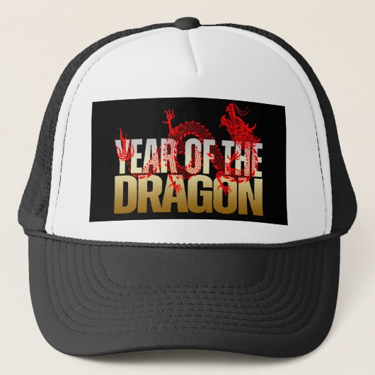 CASQUETTE ANNÉE DE L'OR ROUGE DRAGON (Devant)