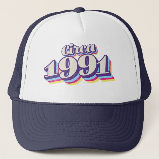 Casquette Année de naissance - Vers 1991 (Devant)