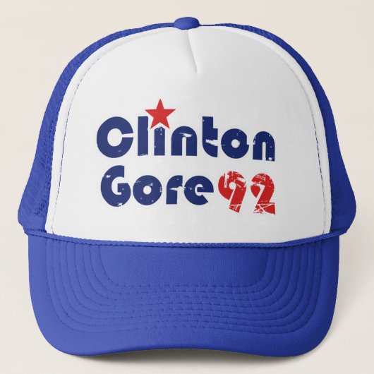 Casquette Années 90 vintages Clinton Gore 1992 (Devant)
