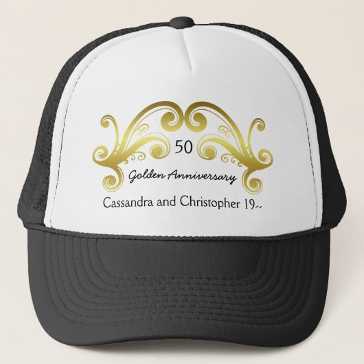 Casquette Anniversaire du mariage d'or (Devant)
