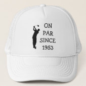 Casquette Anniversaire Golfer Funny 70e heureux papa Par (Devant)