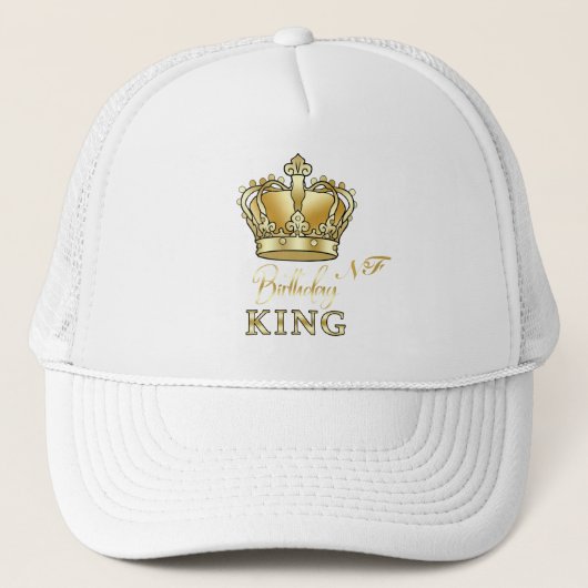 Casquette Anniversaire King Gold Couronne Royal Monogramme L (Devant)