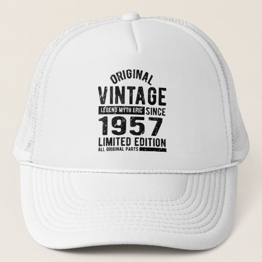 Casquette Anniversaire Vintage 1957 (Devant)