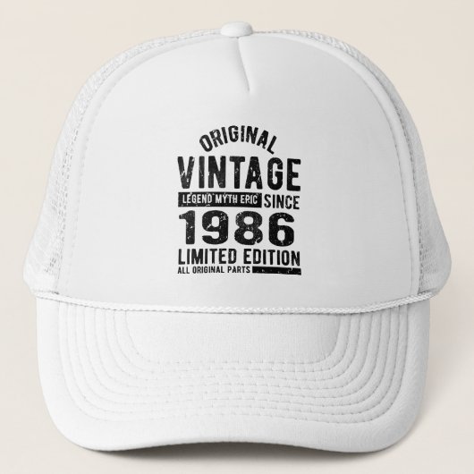 Casquette Anniversaire Vintage 1986 (Devant)