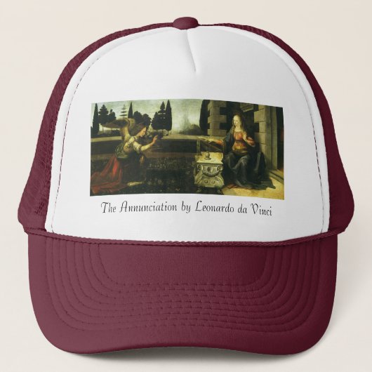 Casquette Annonciation du Seigneur par Léonard de Vinci (Devant)