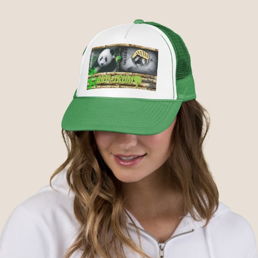 Casquette Anti Trump / panda, chapeau de camion (En situation)