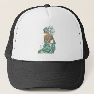Casquette Aperçu d'élégance : Conception de robe verte dos n