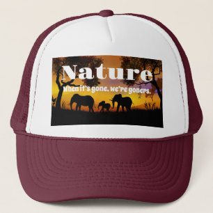 Casquette Apprécier la nature et les éléphants