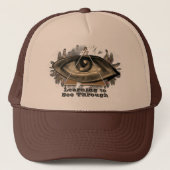 Casquette Apprendre à voir à travers les triangles avec un o (Devant)