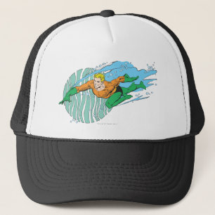 Casquette Aquaman saute à gauche