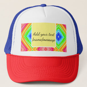Casquette Aquarelle arc-en-ciel ajoutez nom texte message pe