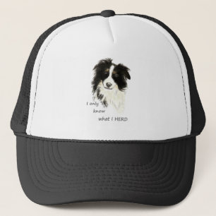 Casquette Aquarelle Bordure Collie Chien Ne Sait Que Ce Que 