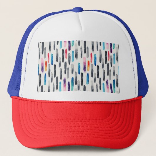 Casquette Aquarelle brosse, coloré et transparent (Devant)
