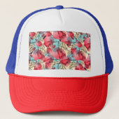 Casquette Aquarelle chaude froide Florale géométrique (Devant)