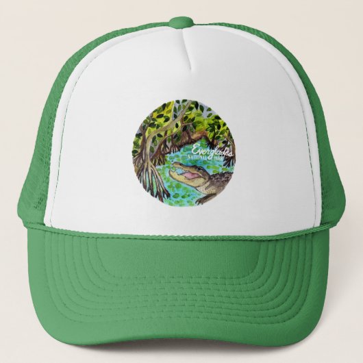 Casquette Aquarelle du parc national des Everglades (Devant)