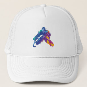 Casquette Aquarelle Hockey sur glace Goalie