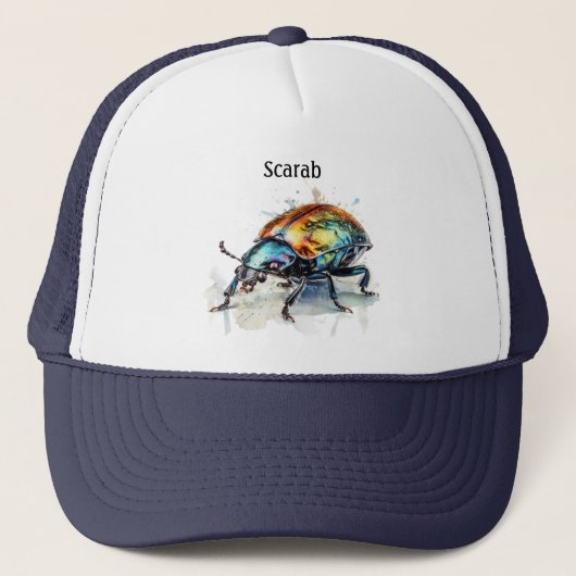 Casquette Aquarelle Iridescente Beetle, personnalisé (Devant)