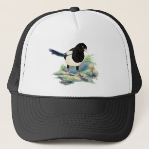 Casquette Aquarelle Magpie Oiseau Faune Nature Art