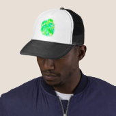 Casquette Aquarelle Monstera (En situation)