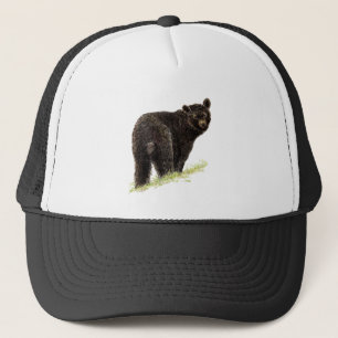 Casquette Aquarelle Ours noir Art animal Nature