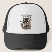 Aquarelle Raccoons Empreintes Gauche Citation Coeu