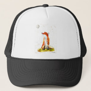 Casquette Aquarelle renard forêt boisé animaux rustique bébé
