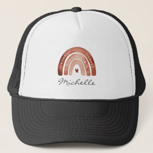 Casquette Aquarelle tendance Cute Boho Rainbow personnalisée