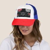 Casquette Araignée romantique foncée Floral (En situation)