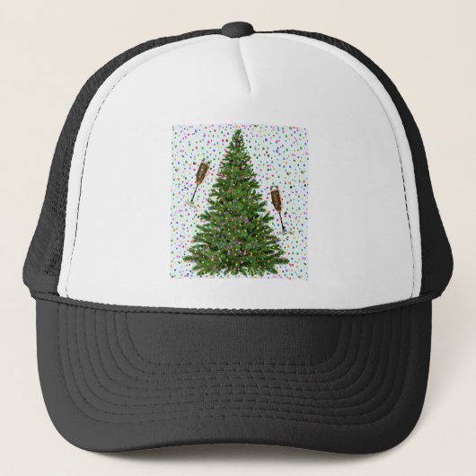 Casquette arbre de noël du champagne (Devant)