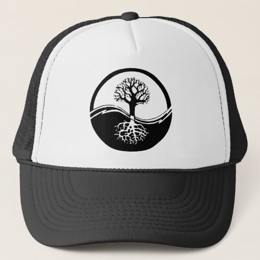 Casquette Arbre de Yin et de yang de la vie (Devant)