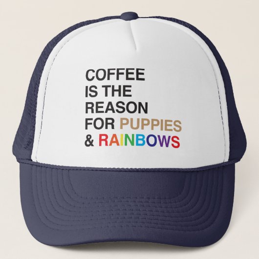 Casquette Arc-en-ciel au café (Devant)