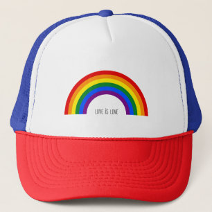 Casquette Arc-en-ciel gay pride. L'amour est l'amour.