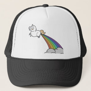 Casquette Arcs-en-ciel drôles de Pooping de licorne