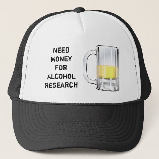 Casquette Argent du besoin pour la recherche 2 d'alcool (Devant)