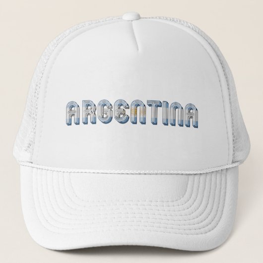 Casquette Argentine - Typographie des couleurs du drapeau (Devant)