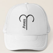 Casquette ARIES, Conception abstraite du signe zodiaque, (Devant)