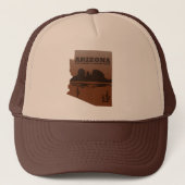 Casquette Arizona state map vintage (Devant)