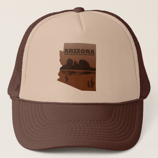 Casquette Arizona state map vintage (Devant)