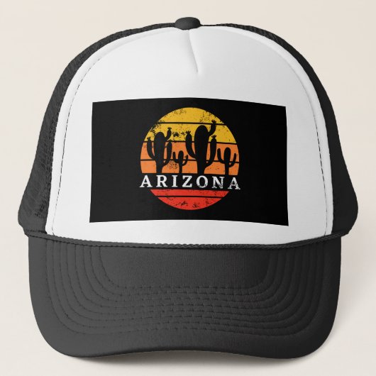 Casquette Arizona Tourist - Vintage Retro Cactus Cadeau (Devant)