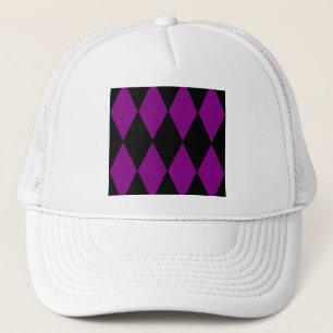 Casquette arlequin noir violet