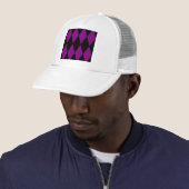 Casquette arlequin noir violet (En situation)