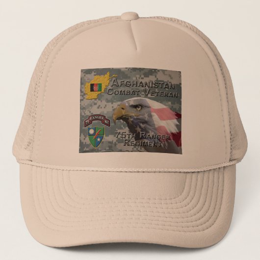 Casquette Armée afghane de combat 75e régiment de Rangers (Devant)