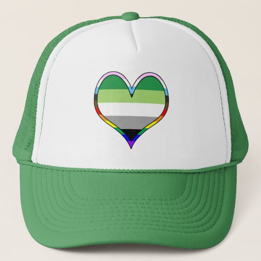 Casquette Aro Pride Heart Trucker Hat (Devant)