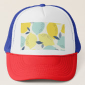 Casquette Arômes d'agrumes, motif transparent et vivant. (Devant)