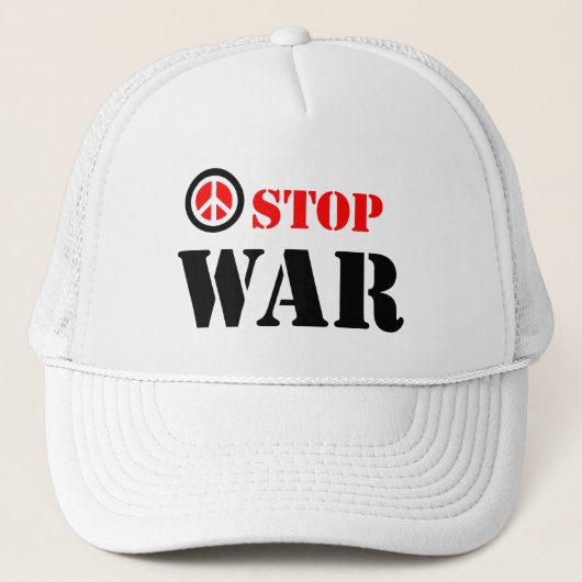 Casquette Arrêter le slogan de guerre (Devant)